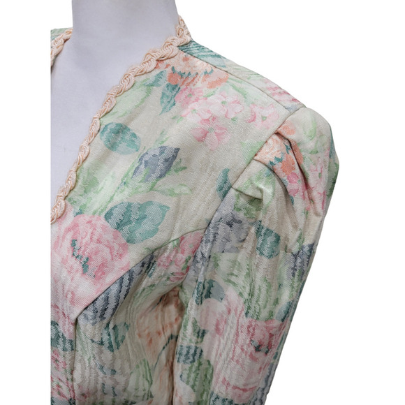 Vintage Nah Nah Collections Women's Floral Print Blazer Jacket Size 11/12 - Picture 4 of 10